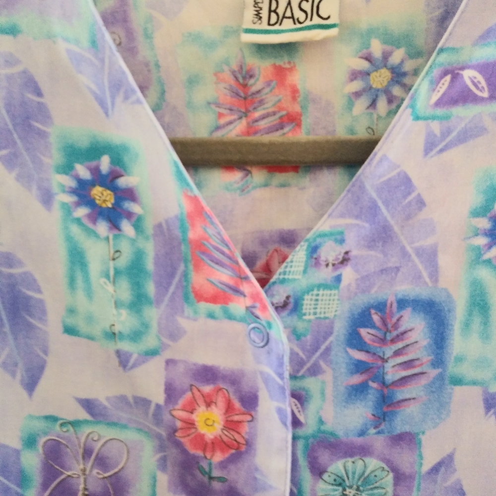 Scrub Top - (2/$10) Small Button Down - Picture 5 of 10